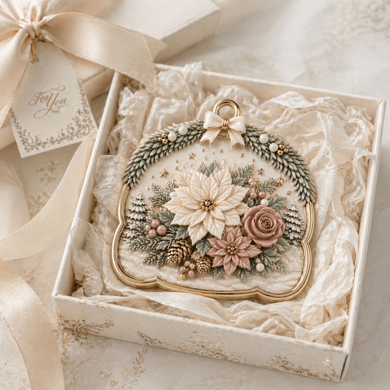 3D Poinsettia Christmas Ornament Silicone Mold - Ideas Decor Shop