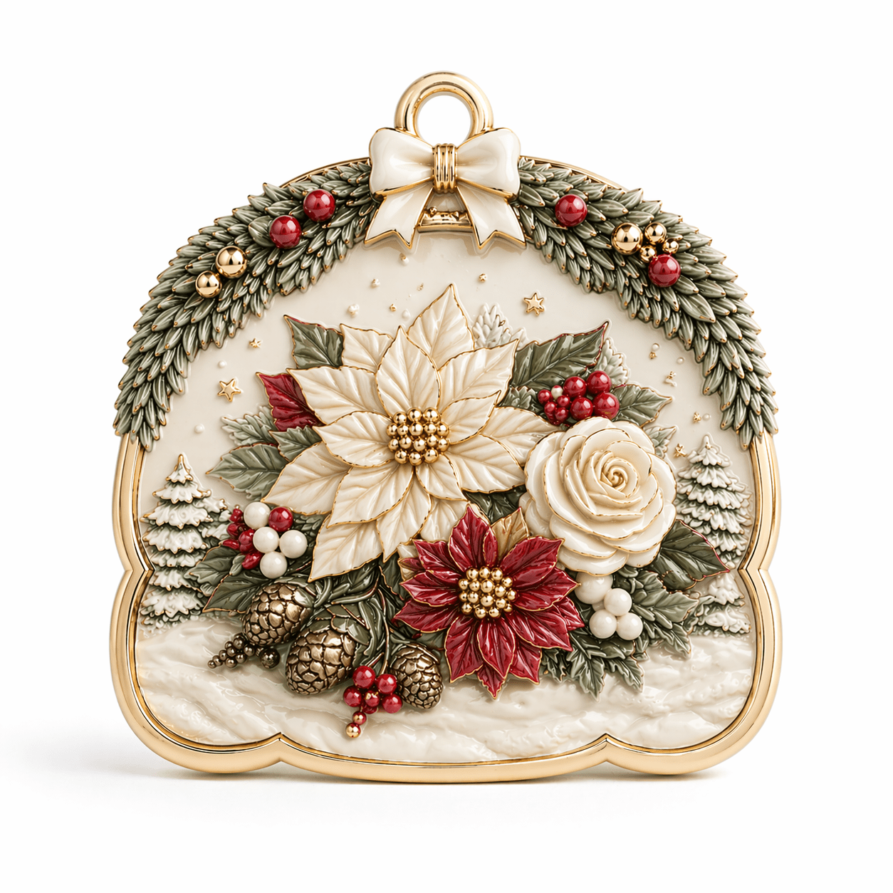 3D Poinsettia Christmas Ornament Silicone Mold - Ideas Decor Shop