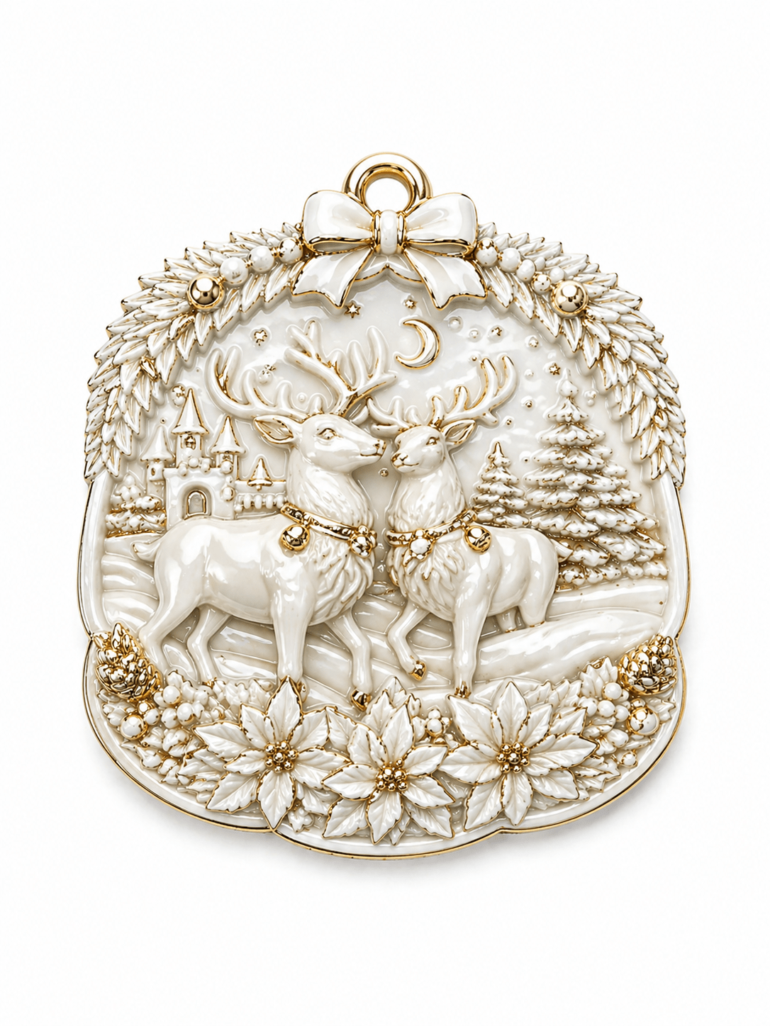 3D Winter Scene Reindeer Ornament Mold - Ideas Decor Shop