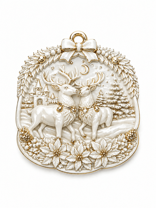 3D Winter Scene Reindeer Ornament Mold - Ideas Decor Shop