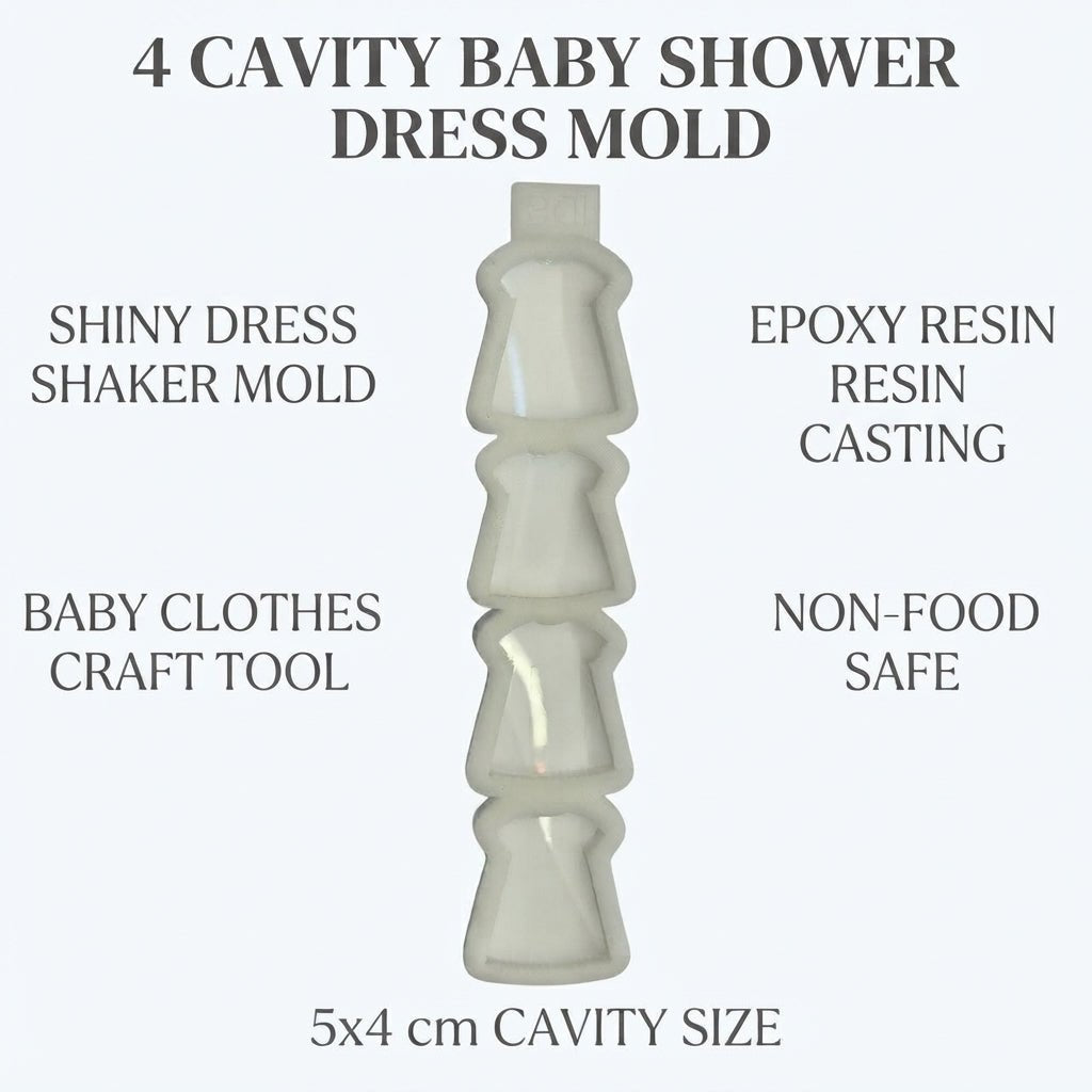 4-Cavity Baby Dress Silicone Mold - Ideas Decor Shop
