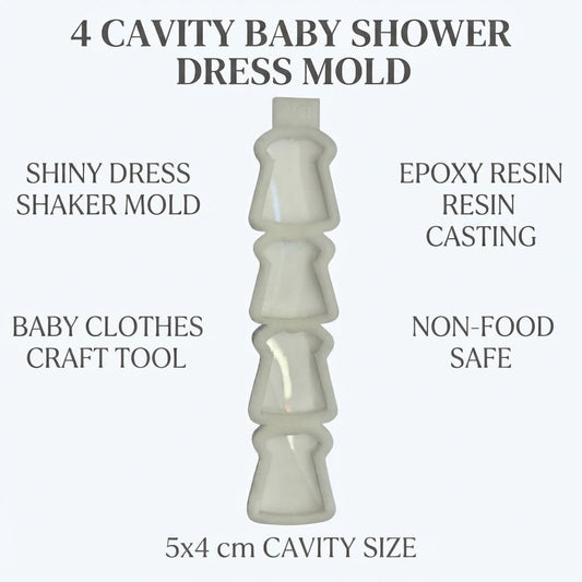 4-Cavity Baby Dress Silicone Mold - Ideas Decor Shop