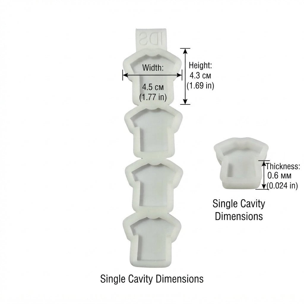 4-Cavity Baby Onesie Silicone Mold - Ideas Decor Shop