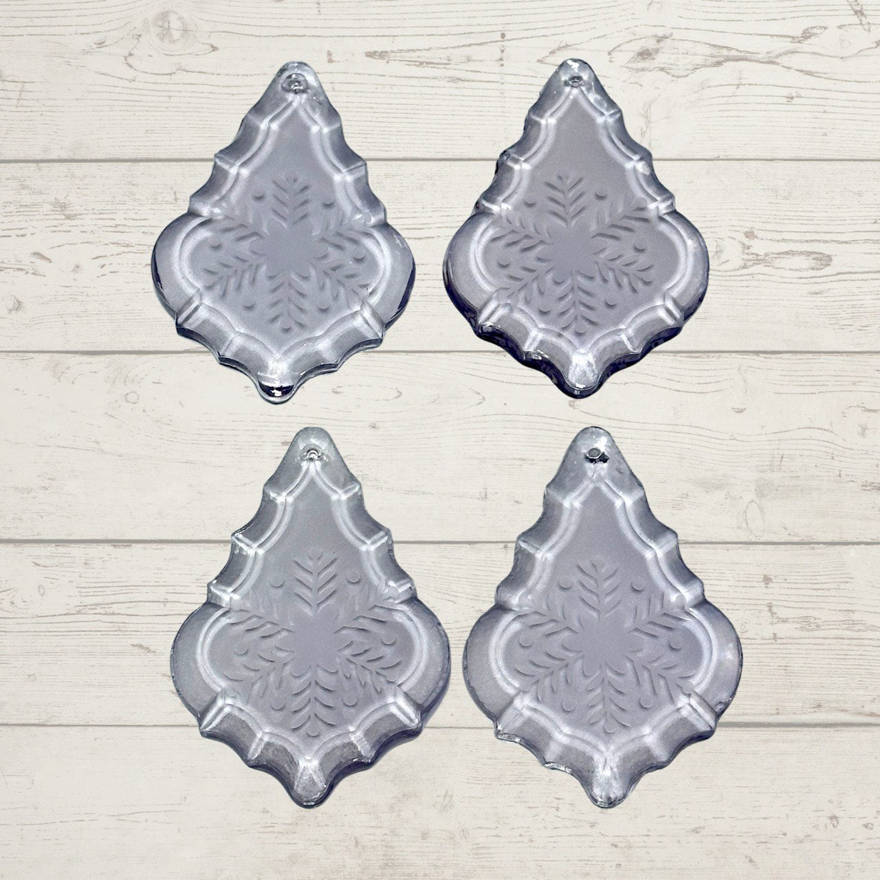 4 Crystal Silicone Mold Engraved Ornament - Ideas Decor Shop