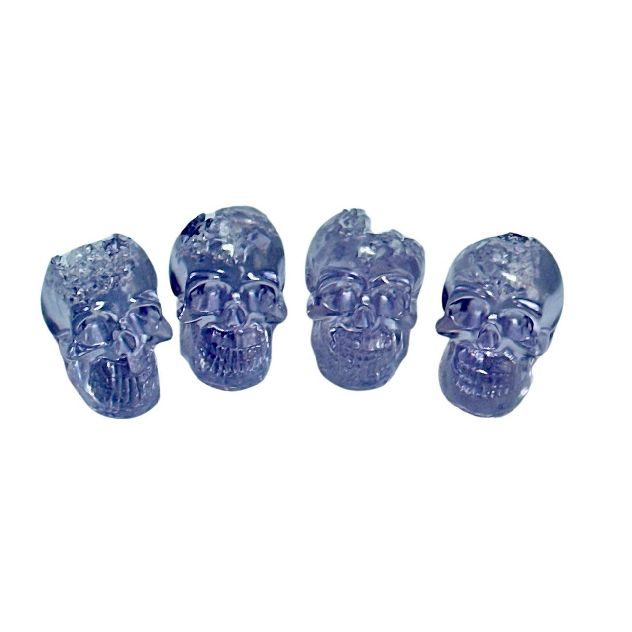 4 pc Small Crystal Geode Skull Silicone Mold - Ideas Decor Shop