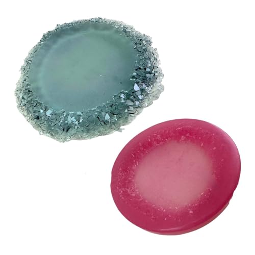 Round Silicone Mold for Stunning Crystal Edged Coasters & Jewelry Trays