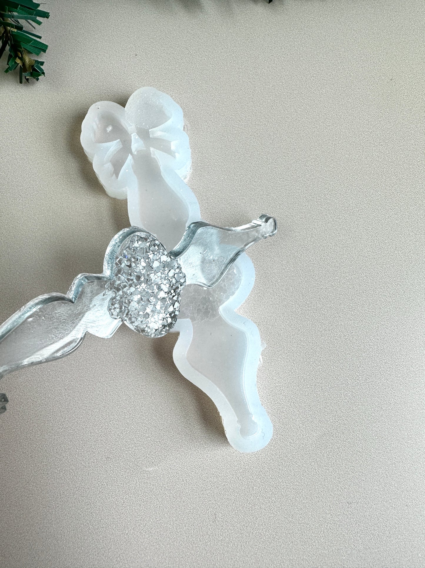 Силиконовая форма для украшения рождественской елки, сверкающие кристаллы в дизайне свечей, идеально подходит для Рождества, уникальный подарок для художника