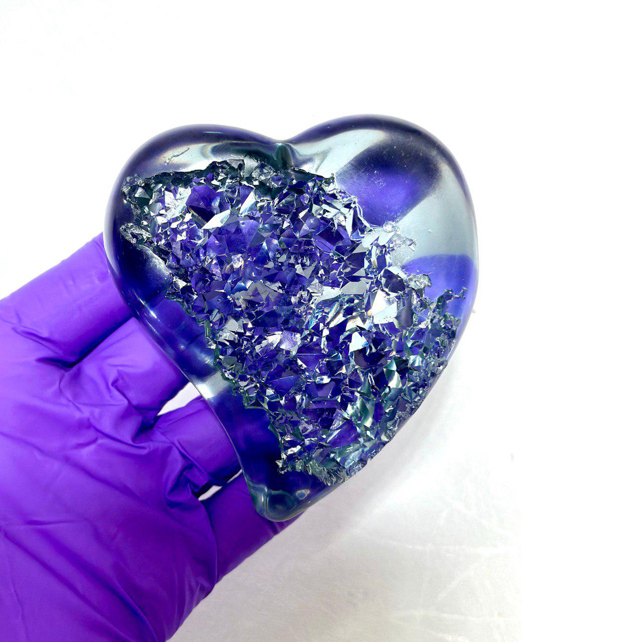 Heart Shaped Silicone Mold for Resin Crafting - Druzy Crystal Geode Design