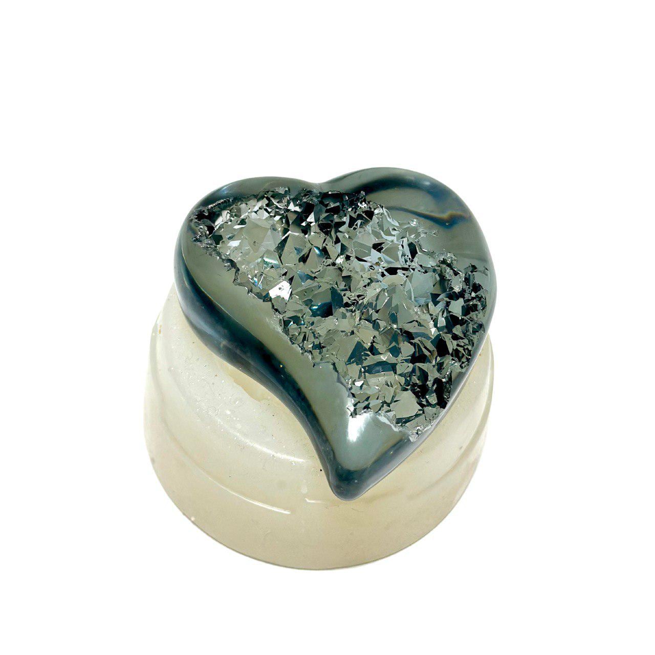 Heart Shaped Silicone Mold for Resin Crafting - Druzy Crystal Geode Design