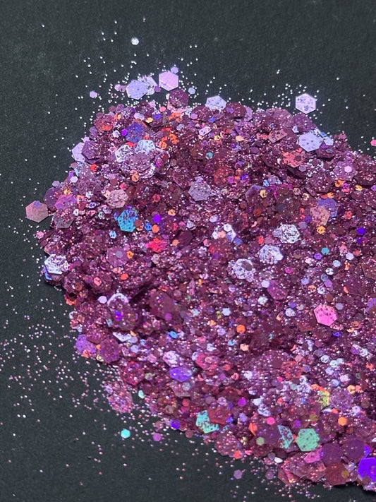 5g Gloss Chunky Purple Glitter Mix - Ideas Decor Shop