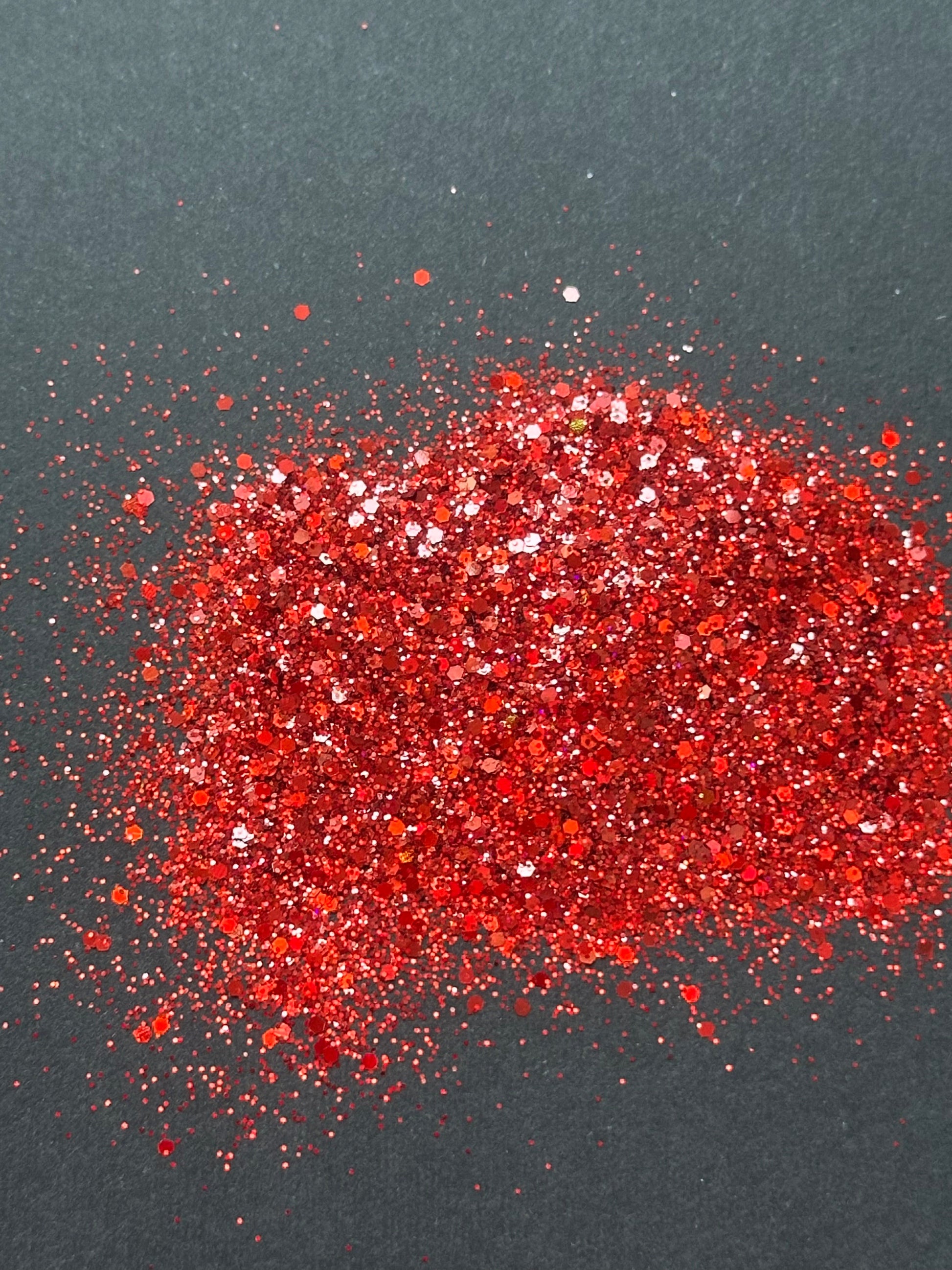 5g Red Glitter Mix – Fine and Chunky Iridescent Glitter - Ideas Decor Shop