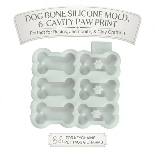6-Cavity Dog Bone Silicone Mold - Ideas Decor Shop