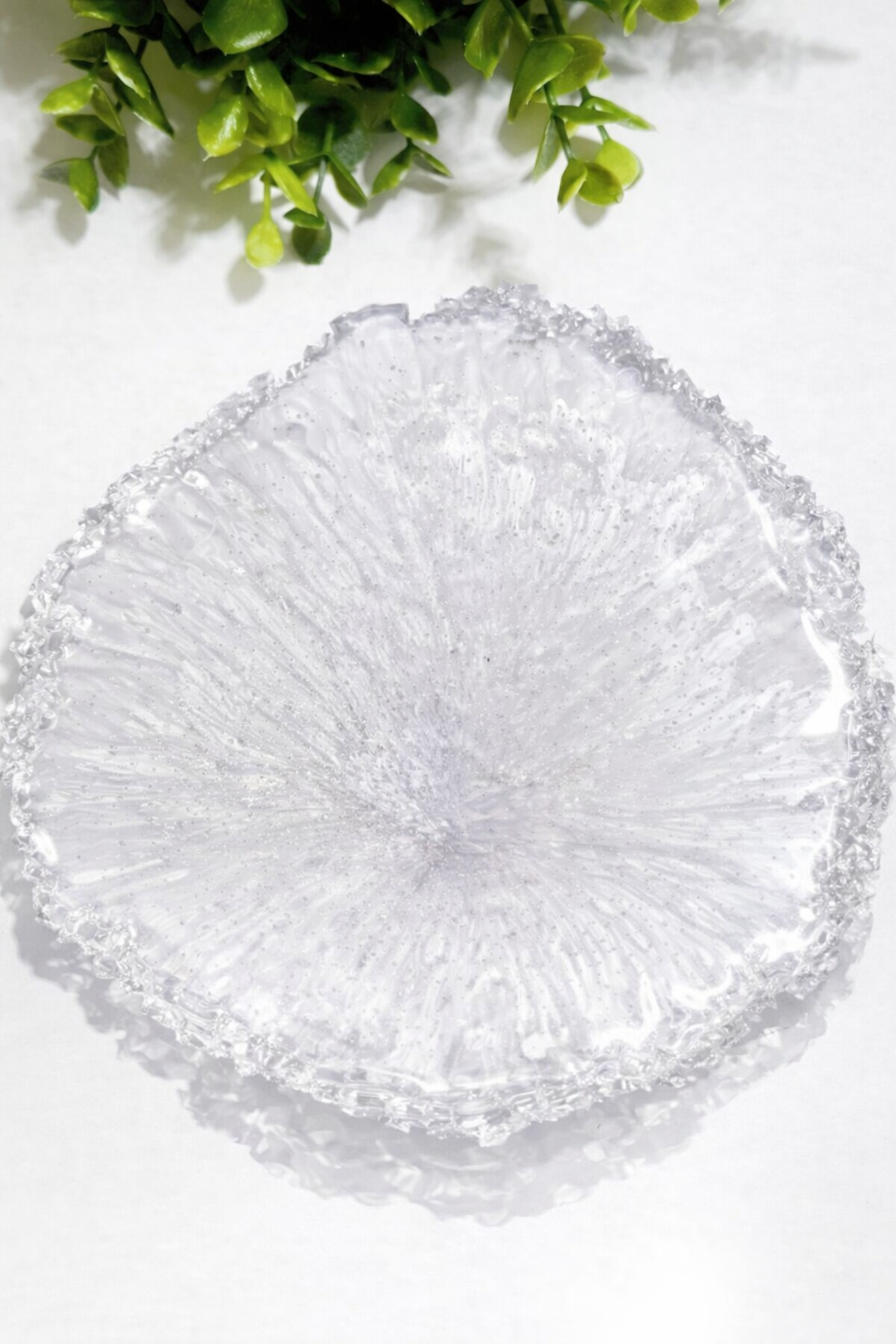 Irregular Resin Tray Mold with Crystal Edges - Silicone Craft Form for Chic Serving Platters - Ideas Decor Shop
