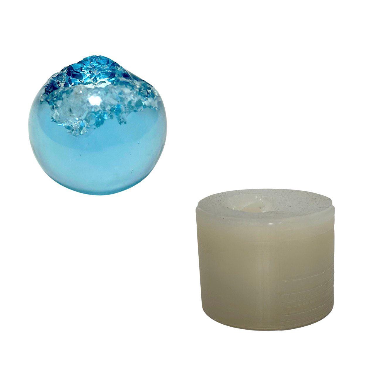 Tiny Crystal Sphere Silicone Mold - Geode Resin Mold for DIY Jewelry Making