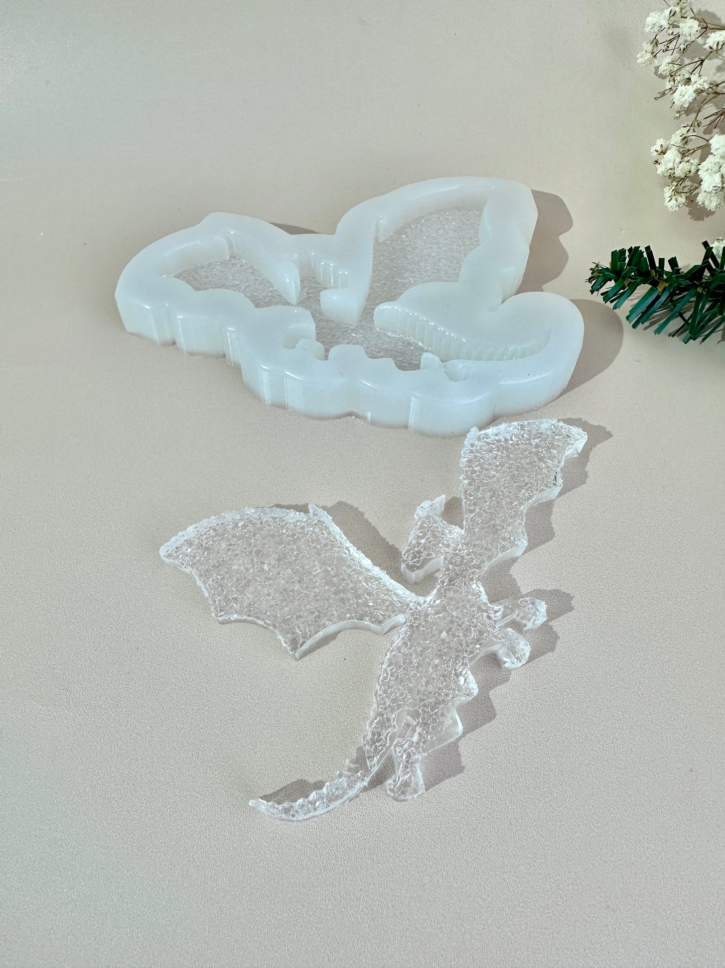 Kristalldrache-Silikonform für Kunstharz, einzigartiger Weihnachtsbaum-Spielzeughersteller, perfektes Weihnachtsgeschenk 