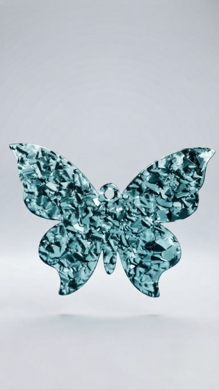Butterfly Silicone Mold Crystalline Druzy Texture