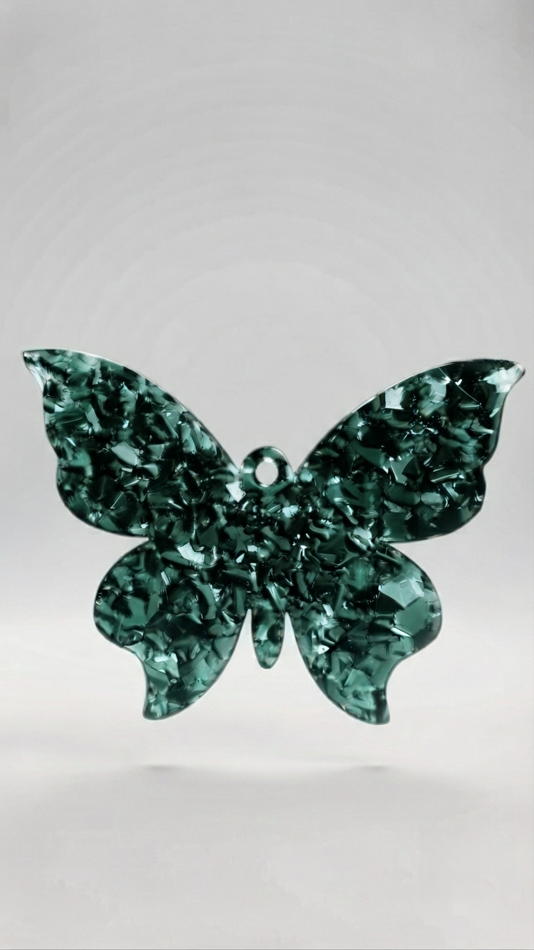 Butterfly Silicone Mold Crystalline Druzy Texture