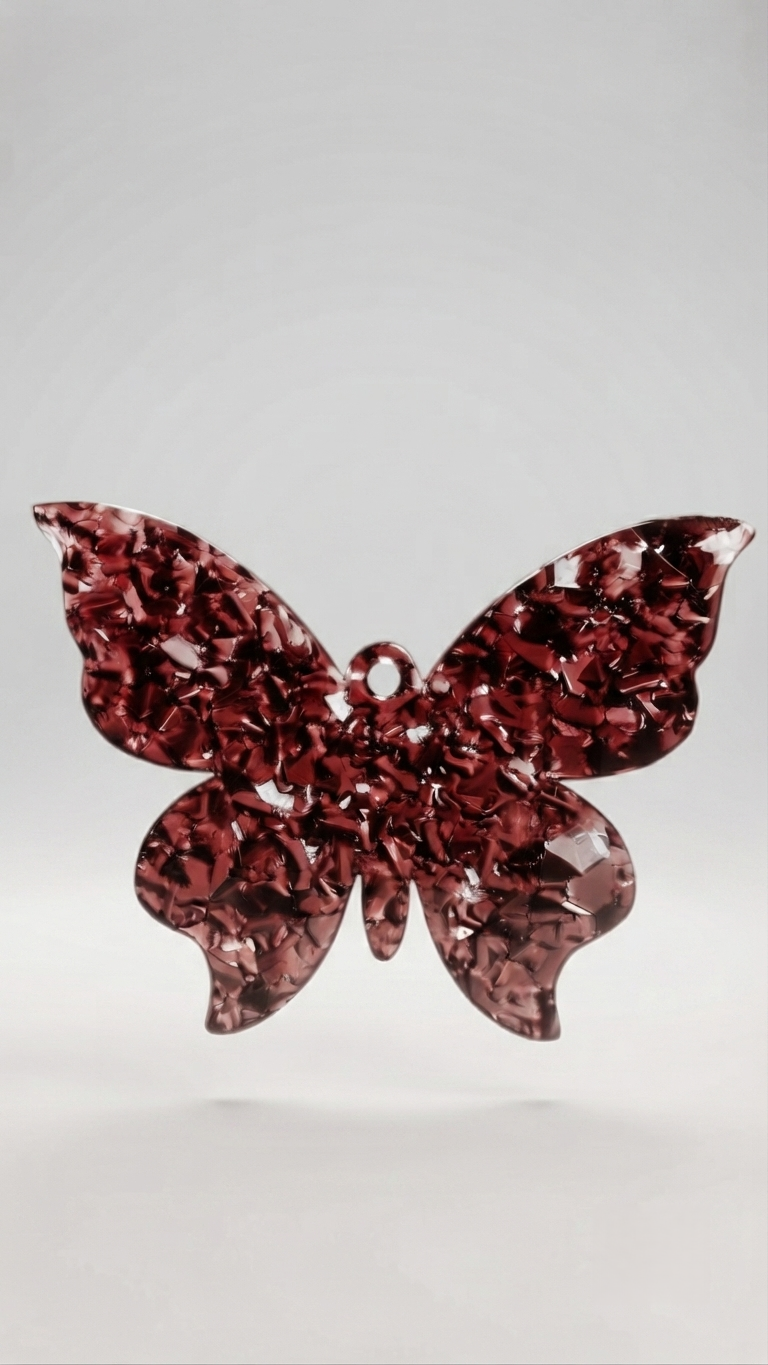 Butterfly Silicone Mold Crystalline Druzy Texture