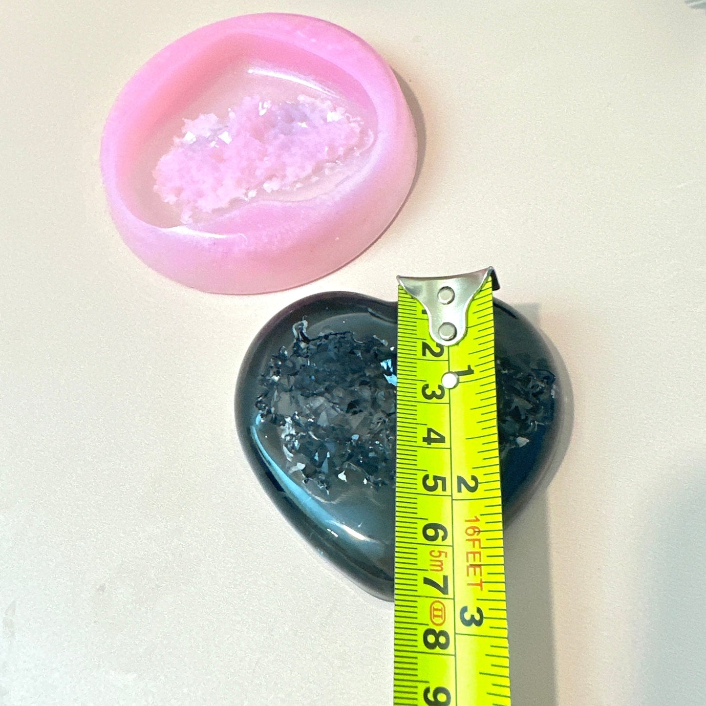 Kristall-Geode-Herz-Silikonform – künstlerisches Gießwerkzeug aus Kunstharz für selbstgemachten Schmuck – perfektes Geschenk für Bastelliebhaber