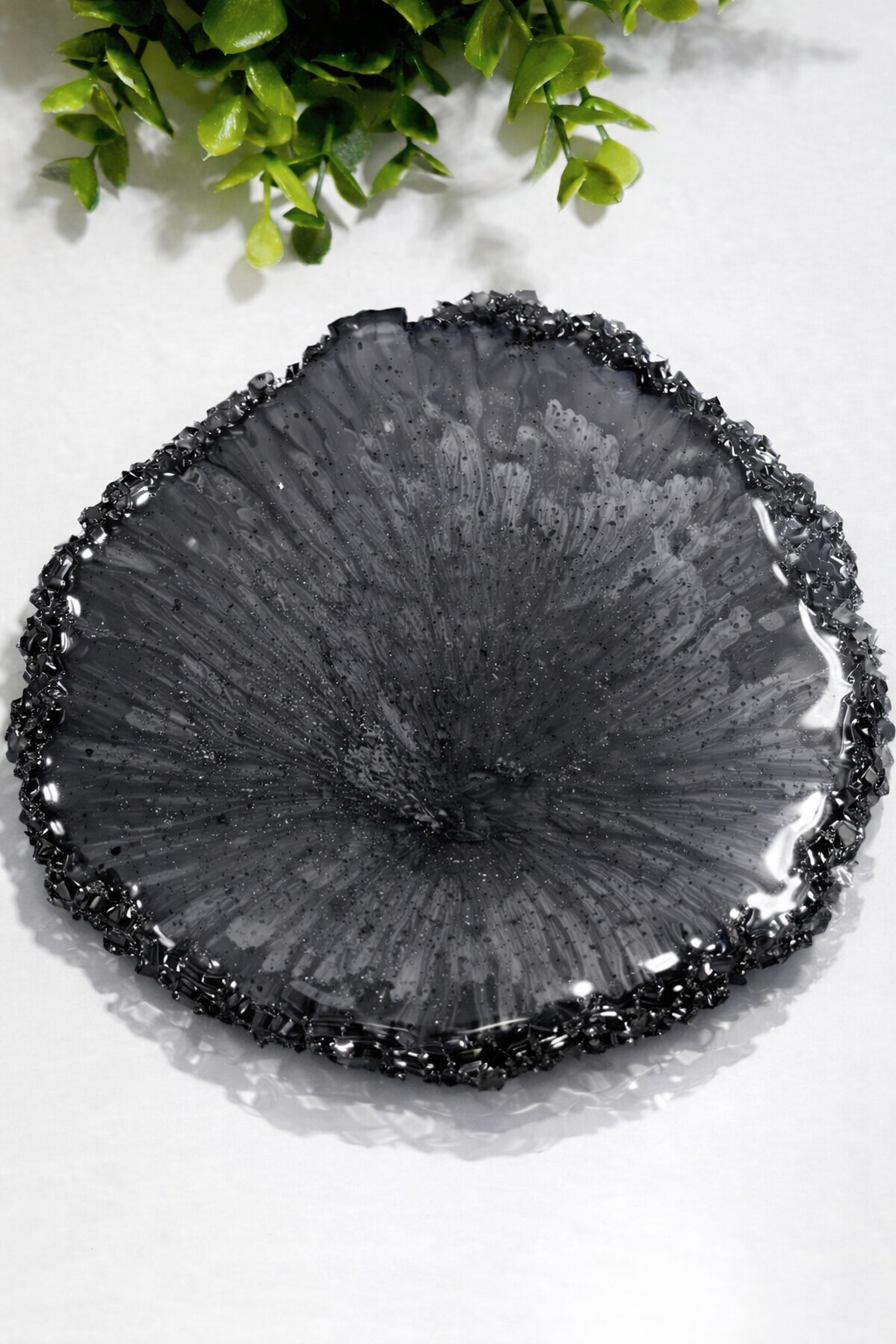 Irregular Resin Tray Mold with Crystal Edges - Silicone Craft Form for Chic Serving Platters - Ideas Decor Shop