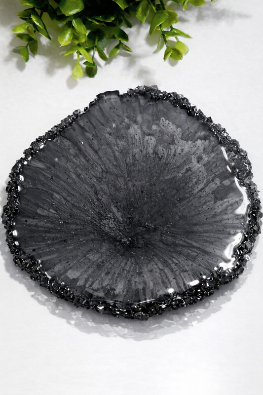 Irregular Resin Tray Mold with Crystal Edges - Silicone Craft Form for Chic Serving Platters - Ideas Decor Shop