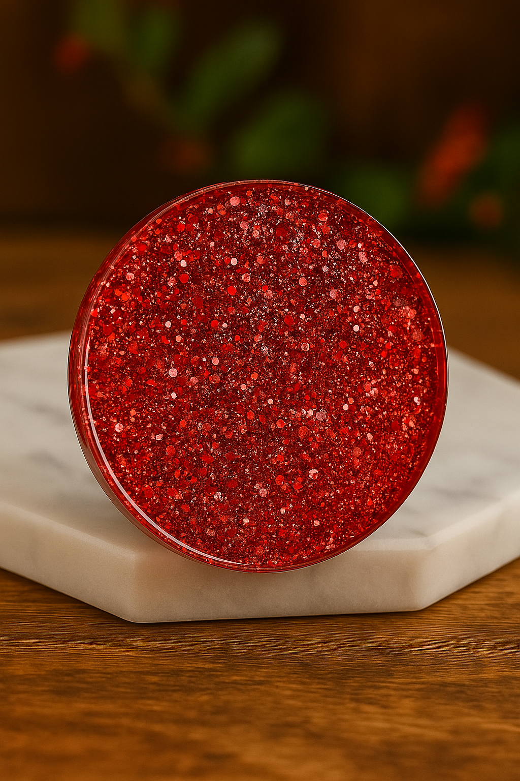 5g Red Glitter Mix – Fine and Chunky Iridescent Glitter