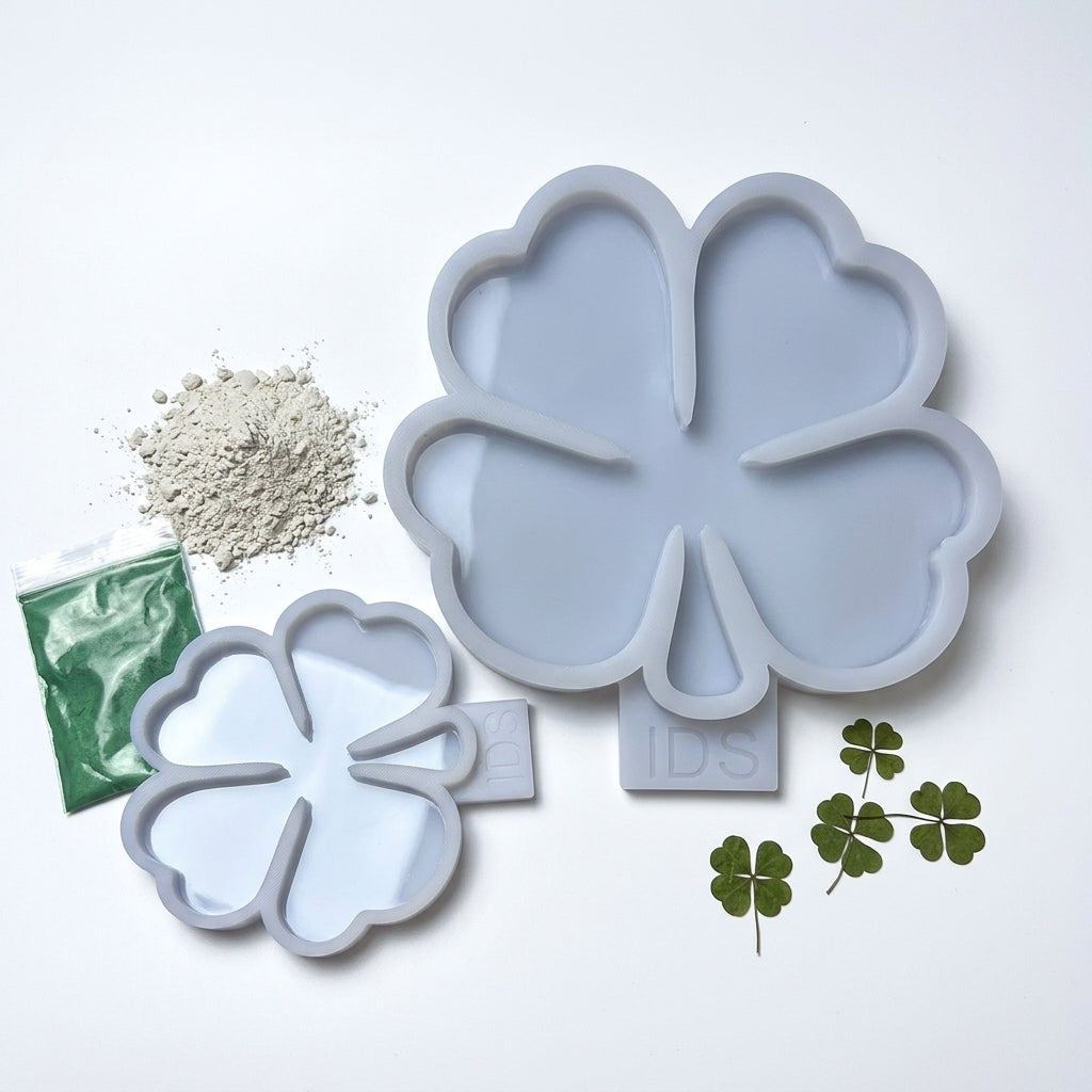 Clover Silicone Mold Four Leaf Clover Tray Coaster Mold