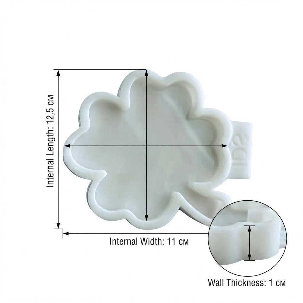Coaster Four-Leaf Clover Silicone Mold