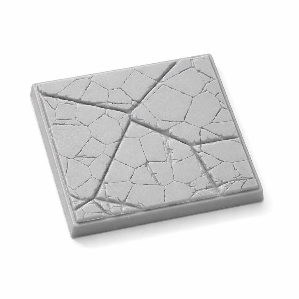 Cracked Square Coaster Mold 9x9 cm