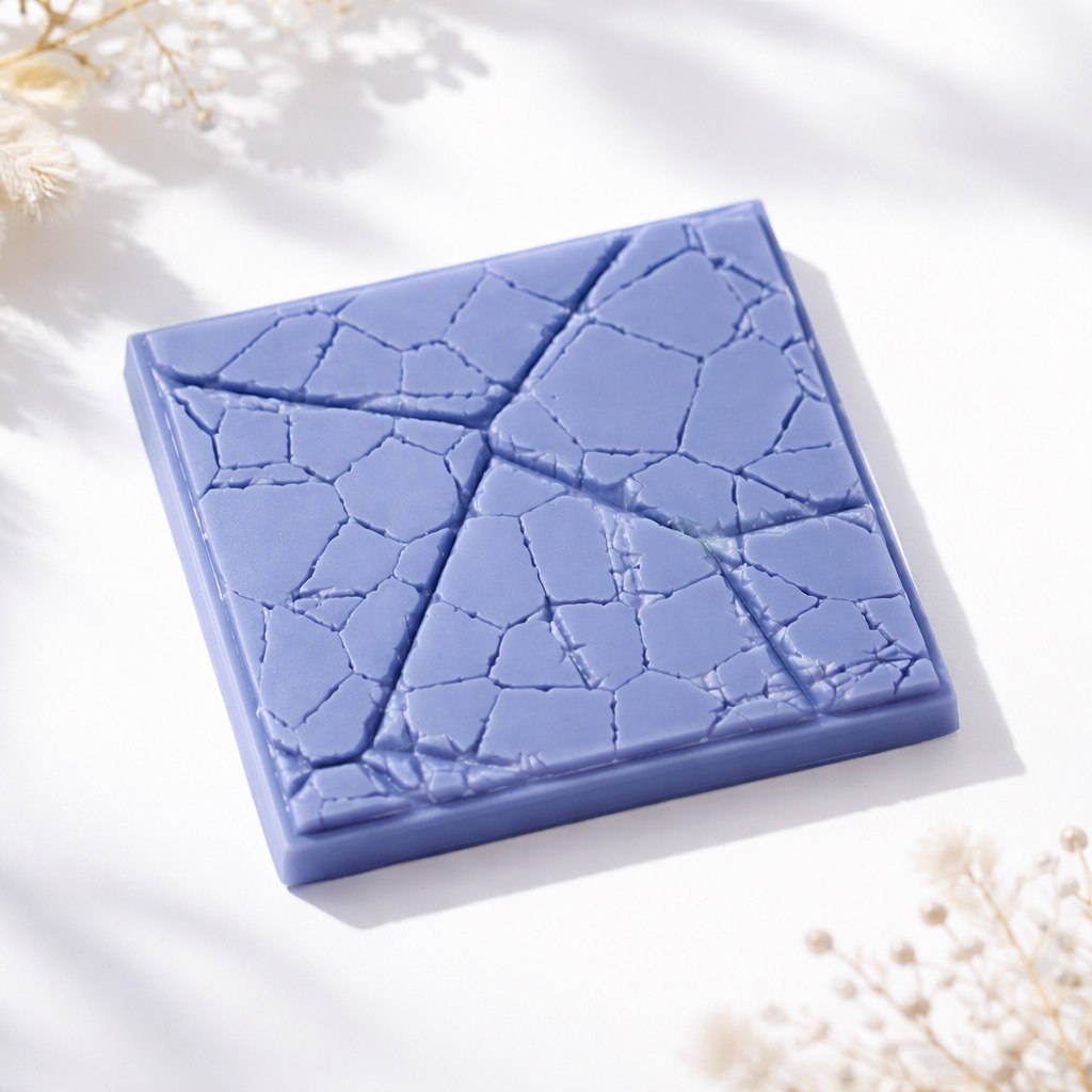 Cracked Square Coaster Mold 9x9 cm