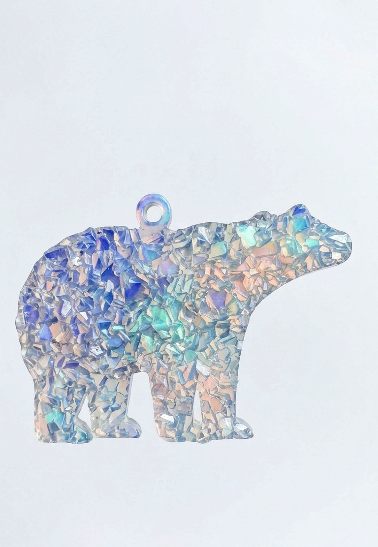 Crystal Bear Christmas Tree Resin Mold