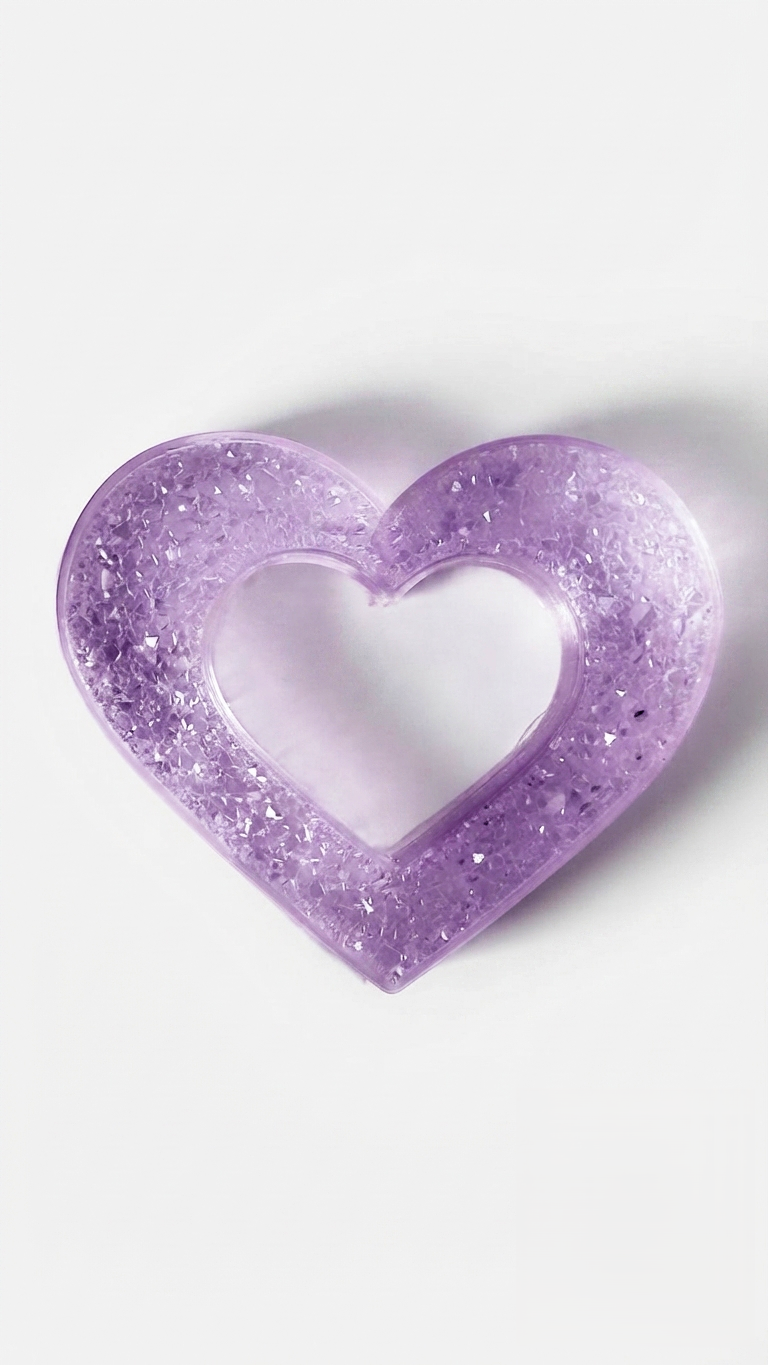 Crystal Druzy Heart Silicone Mold