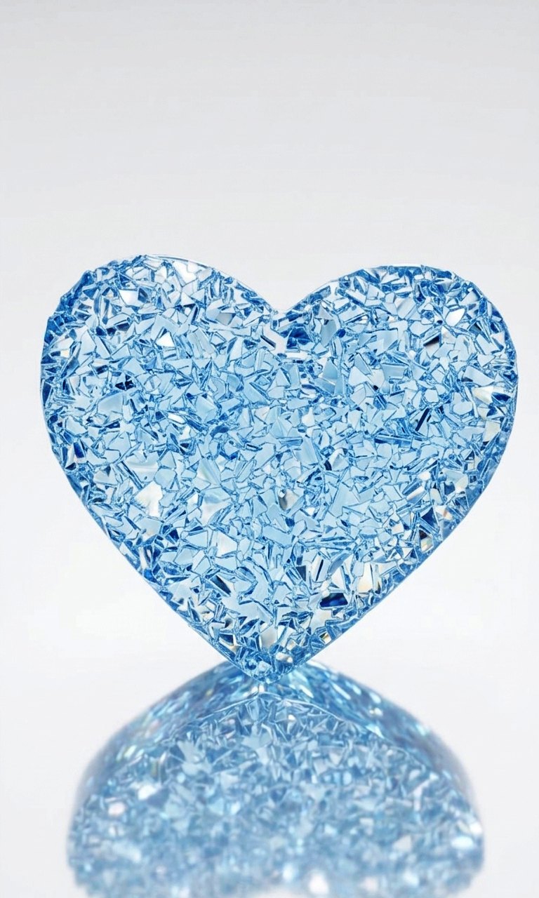 Macro close-up view of the fine, high-gloss micro-details inside the heart silicone mold, mimicking natural geological mineral formations.