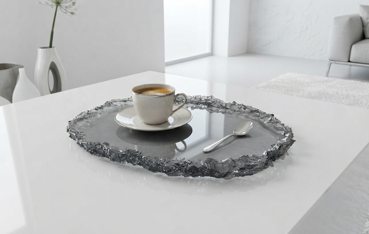 Oval Crystal Edge Tray Silicone Mold