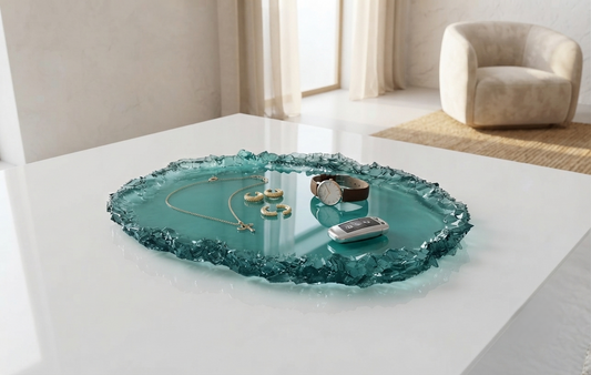 Oval Crystal Edge Tray Silicone Mold