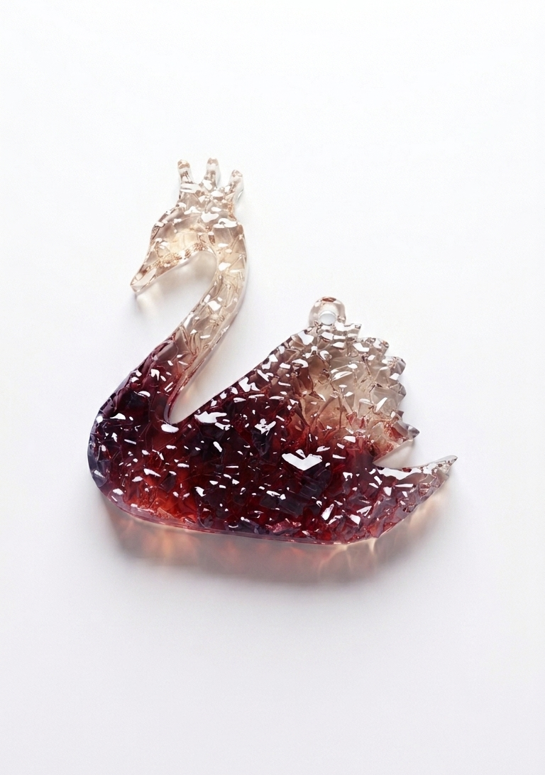 Crystal Swan Silicone Mold 10cm x 9.7cm