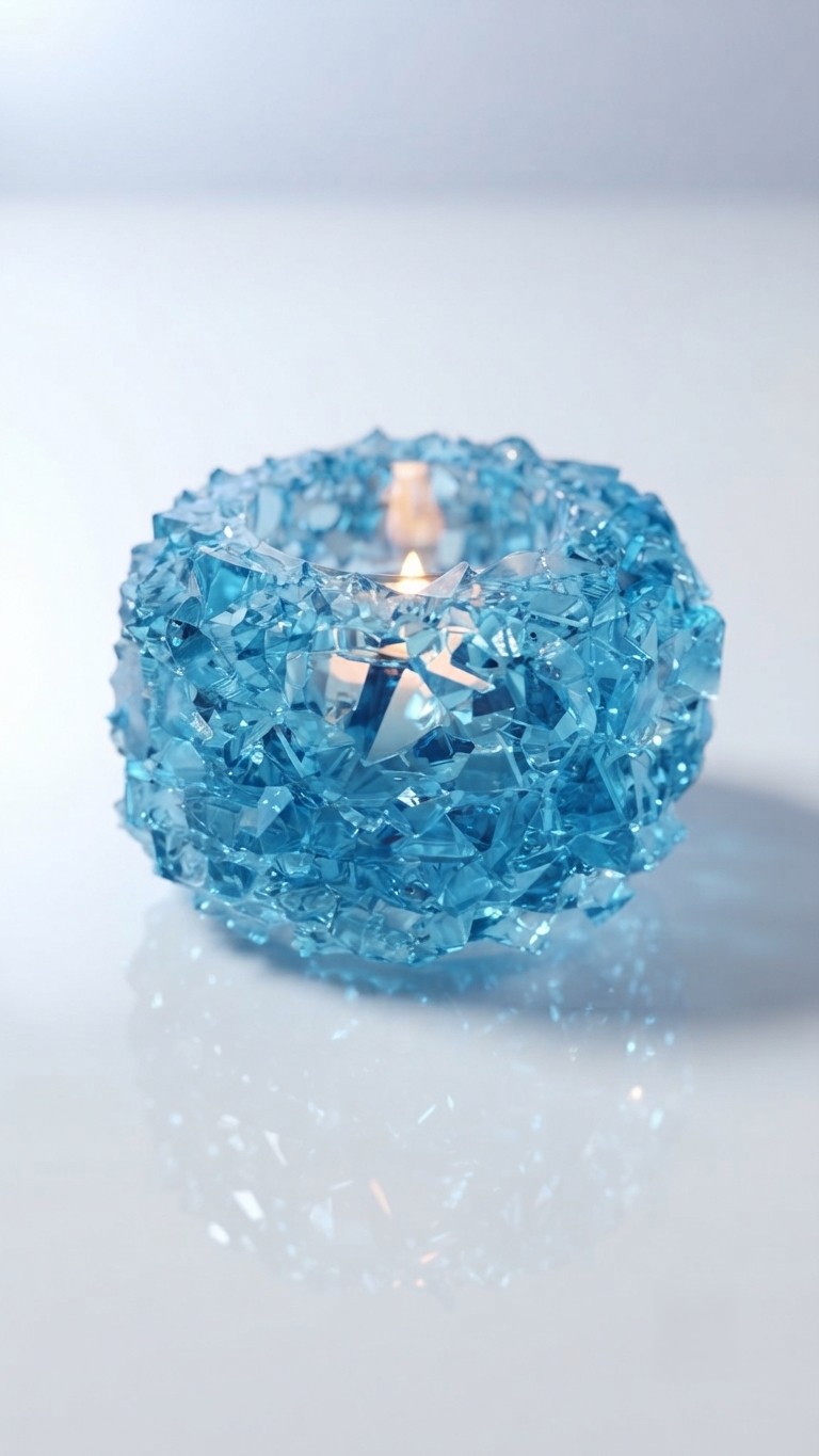 Crystal Cluster Tealight Holder Silicone Mold