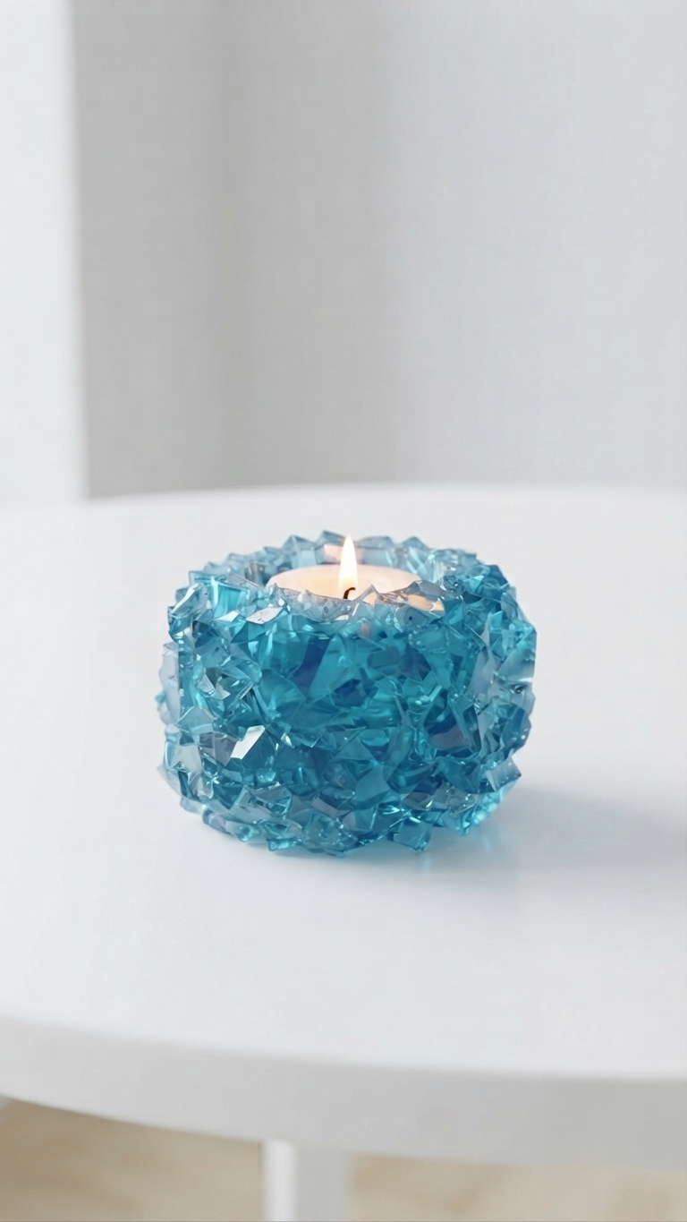 Crystal Cluster Tealight Holder Silicone Mold
