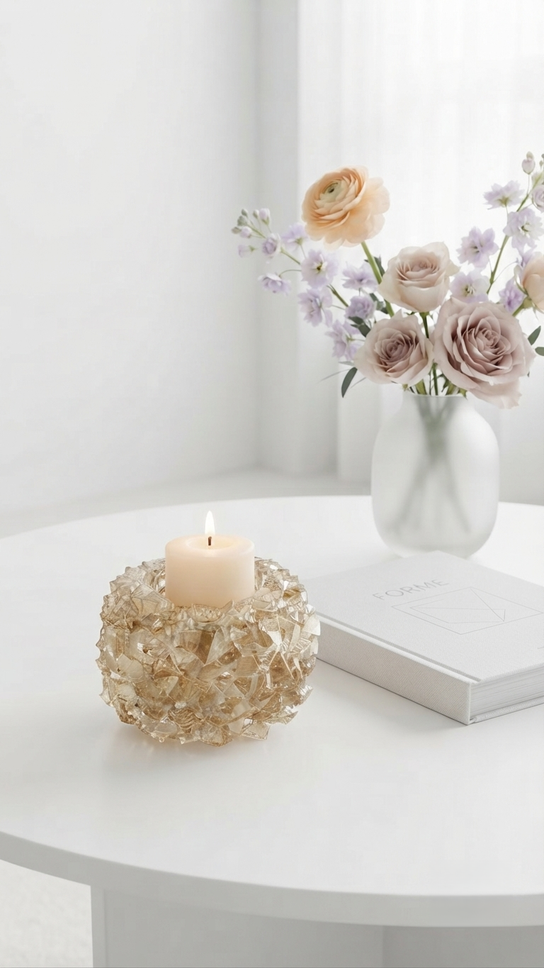 Crystal Cluster Tealight Holder Silicone Mold