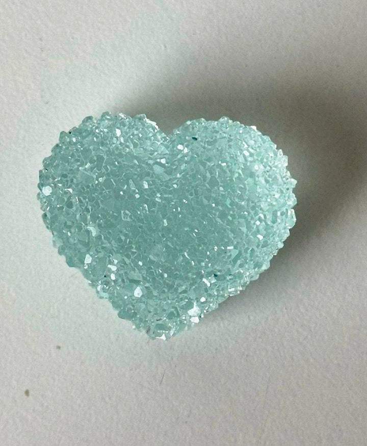 Crystal Druzy Heart Silicone Mold, 2-Cavity Geode Hearts Resin Casting