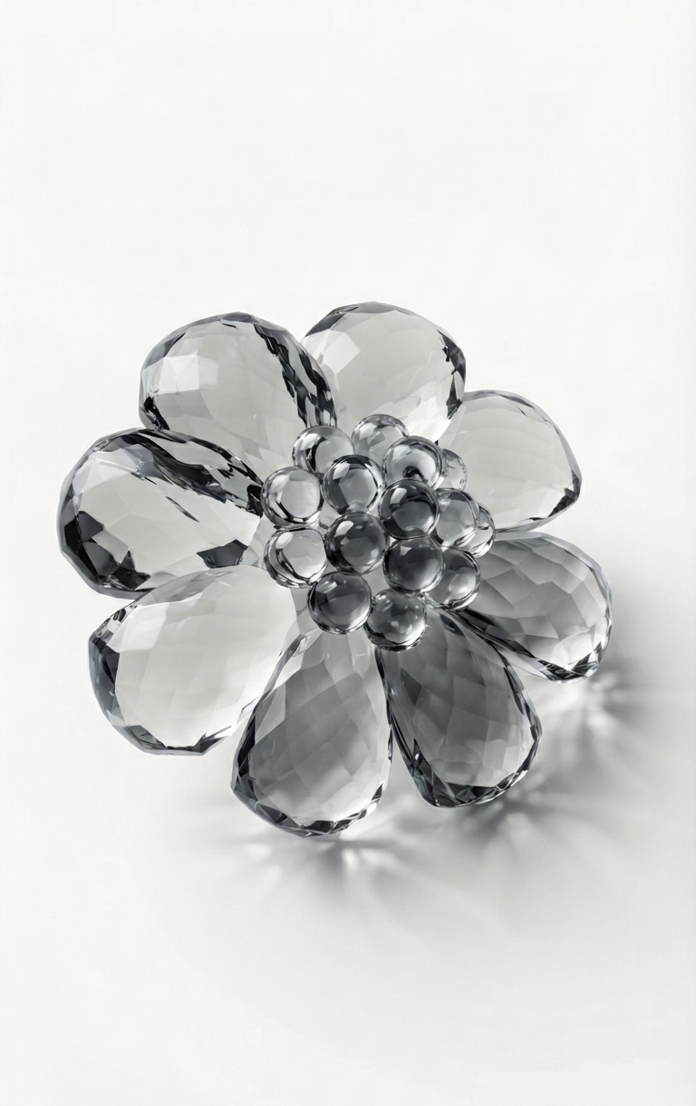 Crystal Flower Silicone Mold with Bubbles for Resin and Soap Crafts