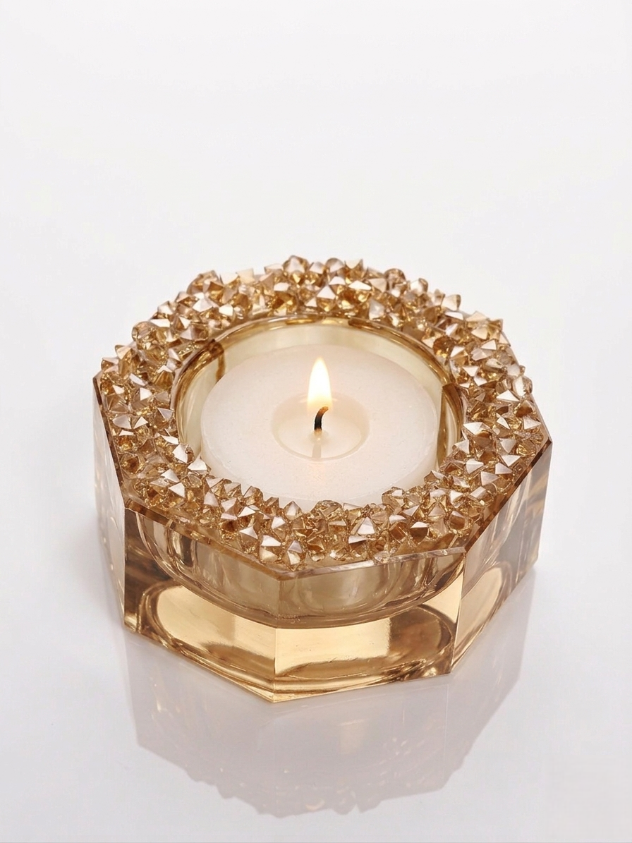 Crystal Candle Holder Silicone Mold for Epoxy Resin and Craft Projects