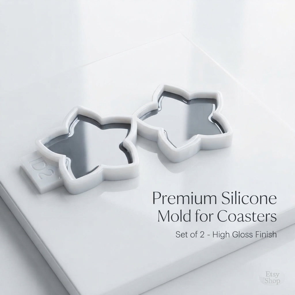 Coasters Double Flower Silicone Mold for Resin Casting