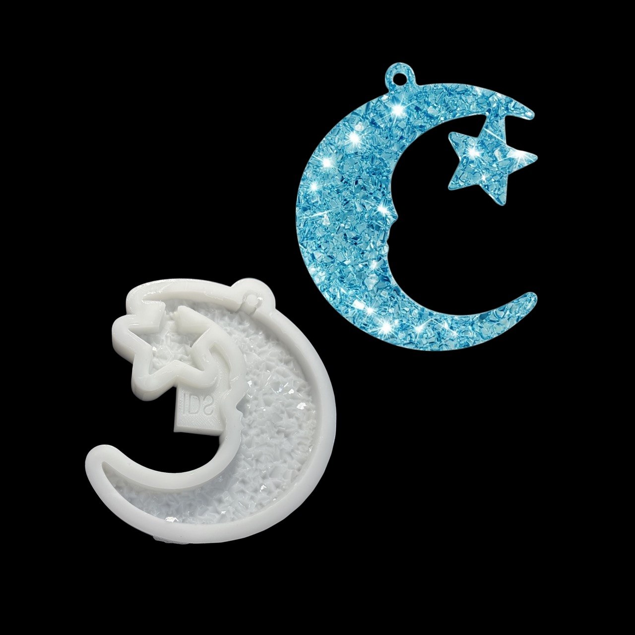 Druzy Moon Star Silicone Mold