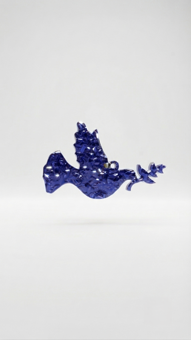 Druzy Peace Dove Resin Mold