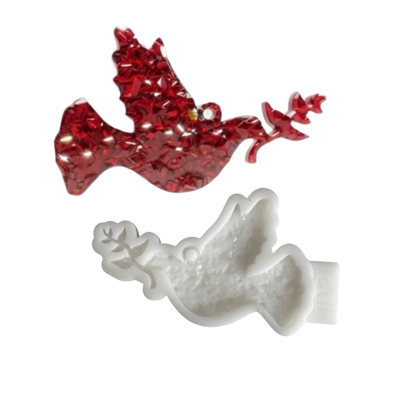 Druzy Peace Dove Resin Mold