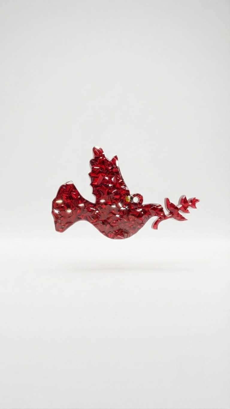 Druzy Peace Dove Resin Mold