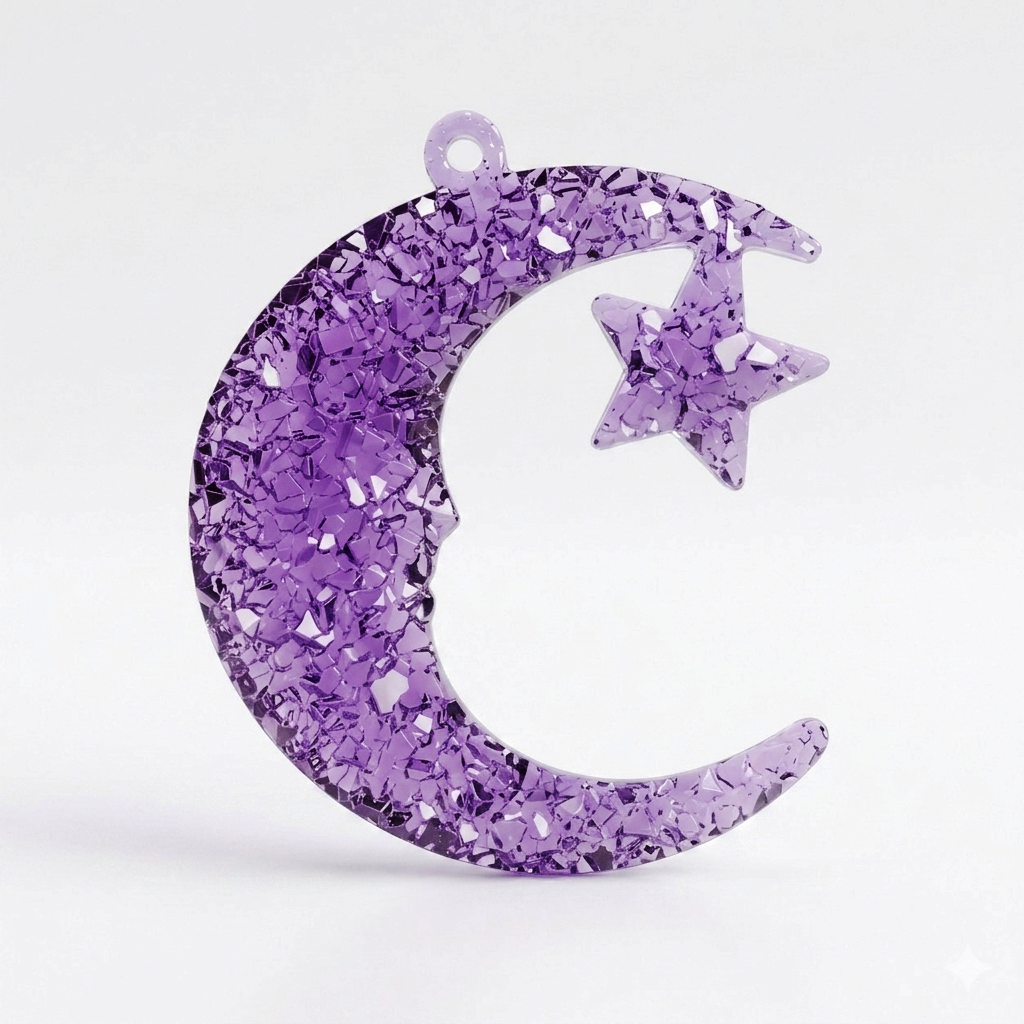 Druzy Moon Star Silicone Mold