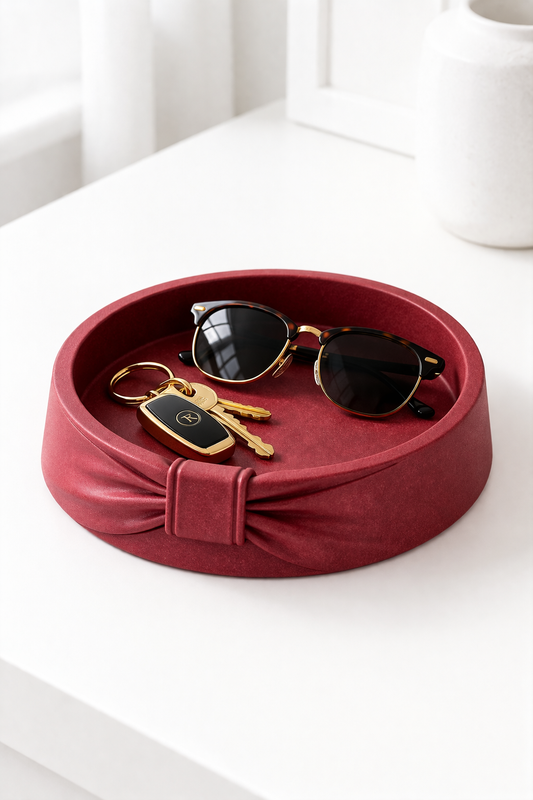 Elegant Round Bow Tray Mold 15 cm