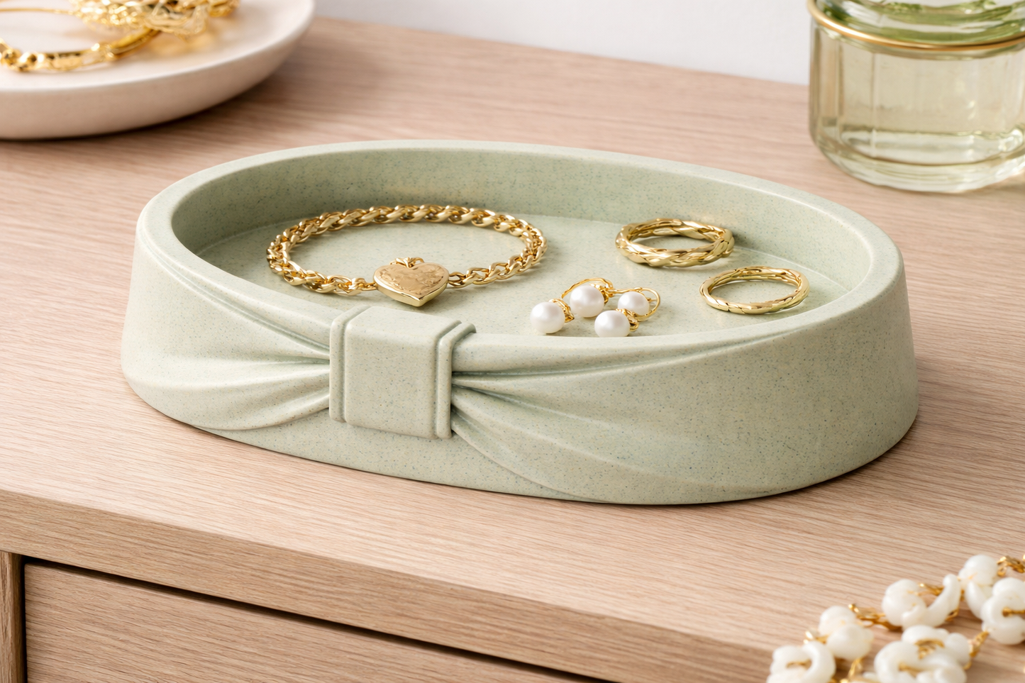 Elegant Round Bow Tray Mold 15 cm